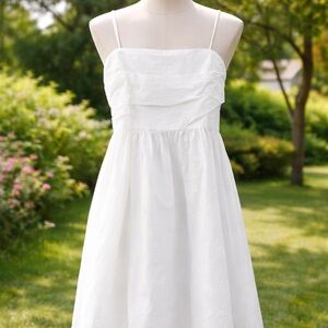 Brand New Day White Spaghetti Strap Summer Dress - Classic Women's Sundress